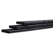 8. Lubox Naaldhout (netto) 28x145x2000 mm Geschaafd Blokhutprofiel Afdeklat Zwart